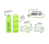 Nude Food Movers By Smash Fress Free Lunch Kit avec sandwich Box Box Bote eau furtive et triple collation rose rose