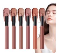 Nude Lipstick Set, Longwear Waterproof Lip Stain, Matte Beauty Makeup, Smooth Smudge-Proof Finish, 6-Color Collection for Party, Travel, Outdoor, Daily Wear, and Night Out Looks
