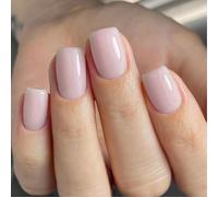 Nudes Appuyez Sur Des Ongles Carré Faux Bâton Brillant Des Couvertures Complètes Fausses Colues Acryliques Les Nus De Femmes.