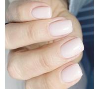 Nudes Appuyez Sur Des Ongles Carrés Faux Ongles Glossy Stick Glues Sur Les Clous Pour Décor