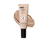 NUDESTIX Nudescreen Daily Mineral Veil SPF 30 50 ml - Nude - Crème de jour teintée avec SPF, apprêt et hydratation - Protection solaire minérale avec oxyde de zinc, finition brillante