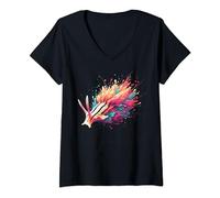 Nudibranch Style minimaliste et vibrant pour Noël ou anniversaire T-Shirt avec Col en V