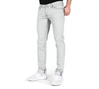 Nudie Homme Skinny Fit Taille Basse Jeans Stretch Pantalon Étroit Long John Hell