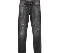 Nudie Jeans Lean Dean Smashing Black Taille: W26L36 | Jeans droits Outlet | Homme | Le Noir