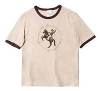 Nudie Jeans Lova Free Repairs T-shirt Cream Taille: XS | Chemises Outlet | Femme | Blanche