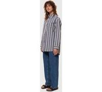 Nudie Jeans Mina Denim Shirt Stripe Red Taille: XL | Chemises à boutons Outlet | Femme | Bleu