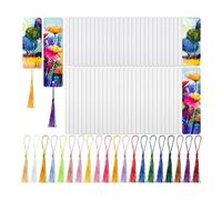 Nudiuhis Lot de 35 marque-pages vides par sublimation thermique avec trou et 35 pompons