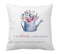 Nudoraw Cadeau Filleule Noel Cadeau pour Filleule Housse de Coussin Idee Cadeaux Anniversaire pour ma Filleules 18 20 25 Ans Cadeaux Bapteme Fille Secret Santa Saint Valentin Filleules 45x45