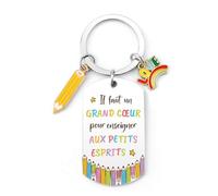 Nudoraw Cadeau Maitresse D'école Fin D'année Porte Clef Merci Maitresse Cadeau Atsem Maternelle Merci Atsem Cadeaux Maîtresse École Aesh Idee Cadeaux Maitresses D'école Original Noel Saint Valentin