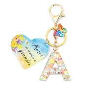 Nudoraw Porte Clef Femme Lettre A Porte-clés avec Initiales Porte Clés Lettre A Porte-clés Initiale Petit Cadeau Noel Cadeau Merci pour Cette Année Cadeaux Remerciement Idée Cadeaux Secret Santa