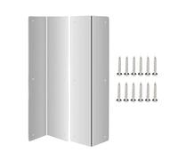 Nudorpn Baguette d'angle en métal | Lot de 2 protections des bords pour coins et bords | Protection contre les chocs pour plans de travail et comptoirs, pour cheminée, porte, armoire, plan de travail