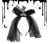 Nudorpn Bandeau d'Halloween, gothique pour cosplay, pierre tombale - Accessoire de costume effrayant pour carnaval, bal masqué, spectacles sur scène