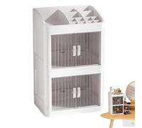 Nudorpn Boîte de Rangement de Maquillage, boîte de Rangement de beauté - Maquillage de la boîte d'organisateur avec 3 Couches,Les Fournitures esthétiques affichent Une Grande capacité pour Le Bureau,