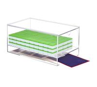 Nudorpn Boîte de rangement en acrylique - Mallette de rangement portable pour pions de mahjong - Pour les voyages, le camping, les pique-niques, les fêtes, etc