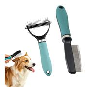 Nudorpn Brosse De Toilettage Pour Chiens À | Démêlante à dents en acier inoxydable auto-nettoyante - Kit brosse anti-chute pour chat - Usage maison et animalerie, animaux à poils longs et courts