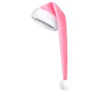 Nudorpn Chapeau de Père Noël de 75 cm de long, en velours doux, avec passepoil blanc, accessoire de tête pour célébration, Nouvel An, carnaval, fête des pentes, fête d'hiver, mascarade