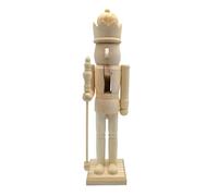 Nudorpn Figurines Casse-Noisette | Casse-Noisette Brut 38 Centimètres | Figurine en Bois à Peindre pour Artisanat Décoratif | Pièce Maîtresse de Table pour Étagère Noël