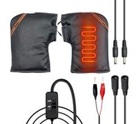 Nudorpn Gants de moto chauffants | Accessoires de vélo chauffants coupe-vent 12 V - Housse de guidon de vélo, pour sports d'hiver, moto, camping, trajets, conduite quotidienne, temps froid, aventure