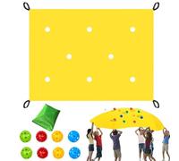 Nudorpn Jeu de construction d'équipe avec plan perforé - Jeu éducatif pour le travail - Avec 8 balles de team building - Activités de groupe amusantes pour la formation d'entreprise et les jeux