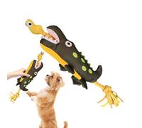 Nudorpn Jouet à mâcher pour chiot - Crocodile et canard - Jouet couineur en peluche à mâcher pour chien - Pour l'intérieur et l'extérieur - Pour les races de chiens de petite, moyenne et grande taille