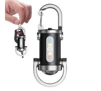 Nudorpn Lampe Porte-Clés Rechargeable USB Étanche IPX4, Mini Lampe de Poche LED Multifonction avec COB, SOS et Lumière Rouge/Bleue, Idéale pour Camping, Randonnée, Pêche, Chasse et Urgences