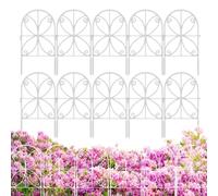 Nudorpn Lot de 10 clôtures de jardin pour animaux - Bordure de pelouse stable et résistante aux intempéries - Décoration extérieure - Limitation temporaire