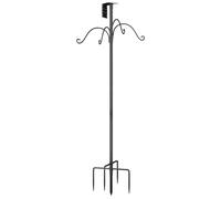 Nudorpn Mangeoire à Oiseaux pour l'extérieur, Support en métal réglable en Hauteur, 193 cm, Support de Suspension pour, site de Nidification, Station météo, Jardin, terrasse, écureuil