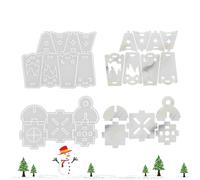 Nudorpn Moules De Noël Pour Résine - Moules À Lanterne En Silicone Pour Porte-Bougies - Outils Créatifs Anti-Adhésifs Pour Plâtre Décoration Bureau | Décoration Maison Fête Artisanat