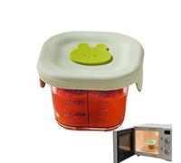 Nudorpn Pots de Conservation Bébé en Verre Borosilicate avec Couvercles Hermétiques en Silicone, Petits Pots Réutilisables Étanches pour Repas, Purée, Congélation et Micro-ondes