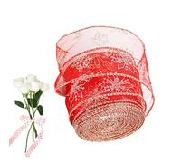 Nudorpn Ruban de Noël - Ruban de Noël pour Fête de Fin d'Année,Créations Décorations Pour Cadeaux Bijoux Accessoires Cheveux