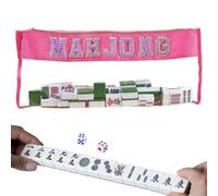 Nudorpn Sac De Transport pour Mahjong,Sac De Rangement À Fermeture Éclair pour Tuiles De Mahjong | Étui Protecteur Transparent pour Jeu Voyage Extérieur Fête Nuit Camping Jardin
