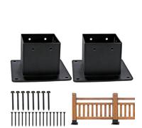 Nudorpn Support De Poteau 10x10 cm - 2 Pièces Ancres Pour Poteaux De Clôture Dimension Intérieure 8,4x8,9 cm - Pied de support pour pergola | Pour Clôture Jardin Enclos Patio Véranda Arrière Cour