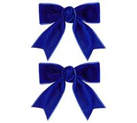 Nœuds à cheveux en velours bleu roi de 7,6 cm - Petits nœuds en velours - Pinces à cheveux en forme de crocodile - Pour mariage, bal de fin d'année, robe de fête, accessoire de décoration pour petites