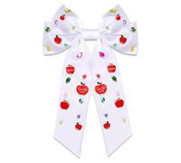 Nœuds à cheveux pour enseignantes - Accessoires pour enseignants - Pinces à cheveux - Grand livre - Crayon Fri-Yay - Nœuds pour cheveux - Cadeaux d'apaisement pour enseignants (motif F1)