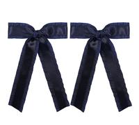 Nœuds à cheveux pour femmes et filles - 14 cm - Pour cheveux fins et épais - Grand ruban en satin à volants - Barrettes avec longue queue - Accessoires de décoration pour robe vintage