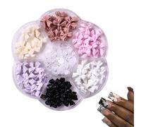 Nœuds à ongles et strass, ensemble de strass à ongles, Strass en 6 couleurs Nail Stud, Pierres à bijoux fantaisie avec boîte de rangement, kit de strass à ongles pour cadres photo, téléphones portable