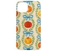 Nœuds d'automne Vintage Citrouille Floral Fille Femme thème Automne Coque pour iPhone 15 Plus