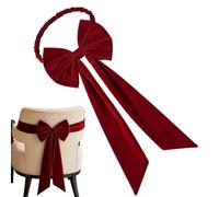 Nœuds de chaise de Noël réutilisables, élégants, universels | Bandes de chaise de fête pour salle à manger, vacances, Noël, extérieur, intérieur, siège, cour, terrasse, pelouse