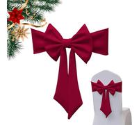 Nœuds de chaise de Noël - Ruban de chaise décoratif antidérapant, ceinture de siège de salle à manger de vacances, housse de dossier à prise améliorée pour célébration intérieure et extérieure, décora