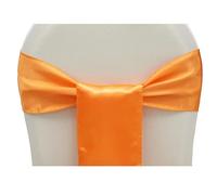 Nœuds de Chaise en Satin pour Mariage, Lot de 50 nœuds de Chaise, pour fête, Banquet, hôtel, Exposition, décoration d'intérieur(Coral Orange)