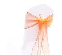 Nœuds de Chaise pour Mariage, Lot de 50 nœuds de Chaise pour décoration de Chaise de Mariage, pour Banquet, fête de Mariage(Coral Orange)
