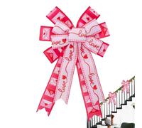Nœuds de cœur pour la Saint-Valentin - Décoration de nœuds en ruban rouge, nœuds de couronne et cœur d'amour | Nœuds romantiques pour coupe d'arbre, décoration avec motif de nœud surdimensionné pour