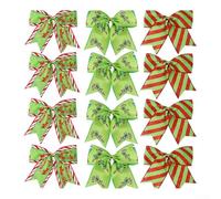 Nœuds de décoration pour la saison des fêtes, 12 pièces conçues pour améliorer l'apparence des arbres de Noël et des fêtes, fabriqués à partir de matériaux qui résistent aux conditions météorologiques