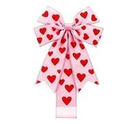 Nœuds de la Saint-Valentin,Ornement De Coeurs Rouges pour Les Fêtes, Rouges Et Blancs pour Porte, Ruban Et Armoire | Noël, Porte, Mur, Miroir, Poignée, Armoire Et Fenêtre