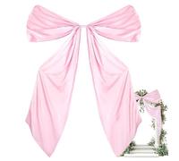 Nœuds de mariage extra larges - 300 x 74 cm - Décoration de mariage | Grand nœud en satin pour décoration d'anniversaire, enterrement de vie de jeune fille, chambre, mur, porte, fenêtre