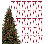 Nœuds de Noël - 24 pièces de décorations de sapin de Noël décoratives | Nœuds en velours rustique, décoration vintage, nœuds de sapin de Noël pour guirlandes, couronnes, maison, magasin, intérieur