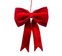 Nœuds De Noël À Suspendre - Grand Élément Décoratif Saisonnier En Velours, Ruban Pour Les Fêtes, Décoration Hivernale, Charmante Bordure Festive Tissu Pelucheux | Élément Velours Jardin, Mur, Cheminée