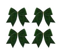 Nœuds de Noël en velours : lot de 4 pièces de 15 cm, décorations de fête, guirlandes de couronne | Décoration de seuil d'escalier de Noël avec affichage intérieur et extérieur