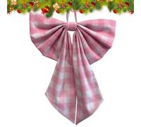 Nœuds de Noël - Ensemble de rubans de décoration festive, nœuds de couronne de Noël pour décoration de vacances, matériau en tissu de couleur vive, outil de cravate et de réutilisation, saisonnier élé