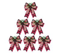 Nœuds de Noël pour couronnes, lot de 6 décorations décoratives en forme de | Accents festifs, illumine les affichages saisonniers, empêche les regards vide, ajoute une ambiance joyeuse